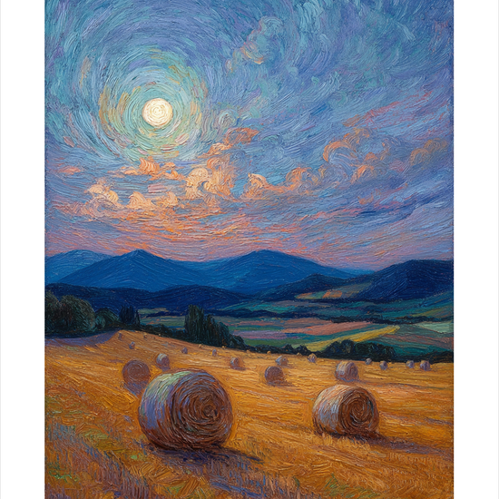 Måneskinsmusik over markerne - No Frame, With White Border