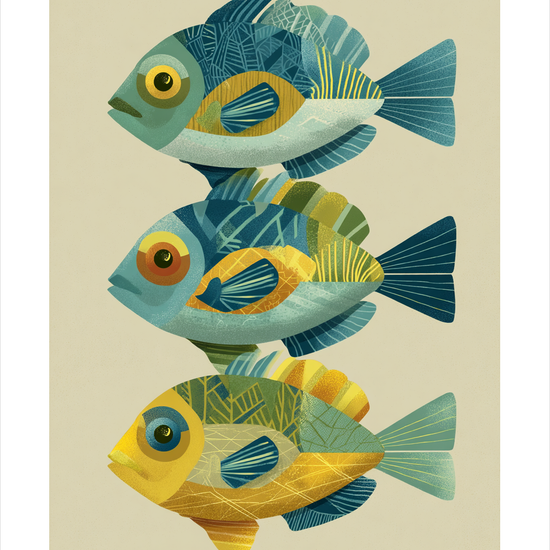 Havets sagte klang - No Frame, With White Border