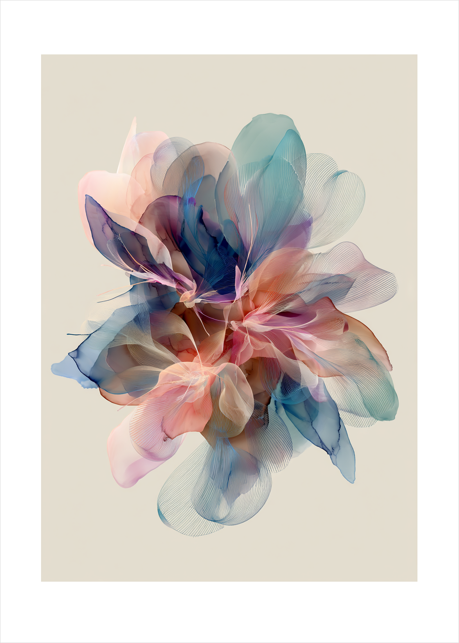 Suset af silke - No Frame, With White Border