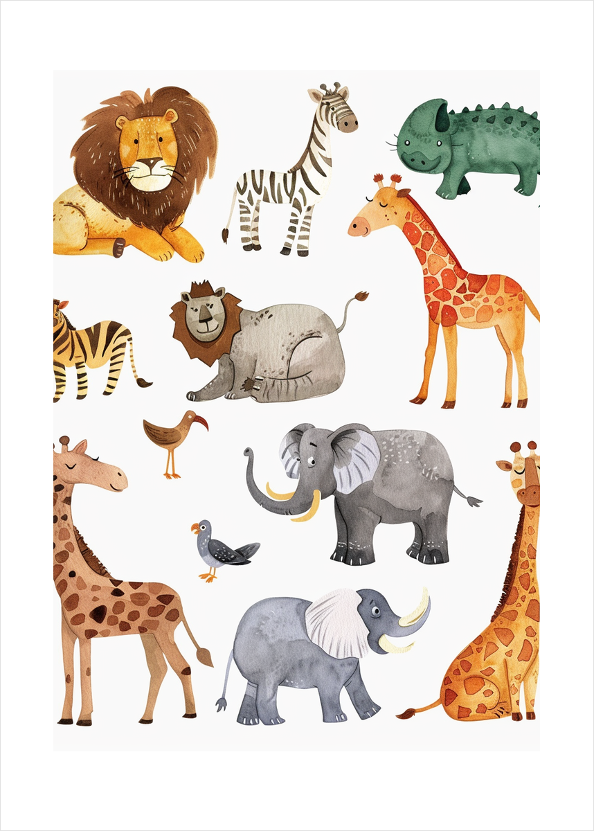 Savannens dæmpede rytme - No Frame, With White Border