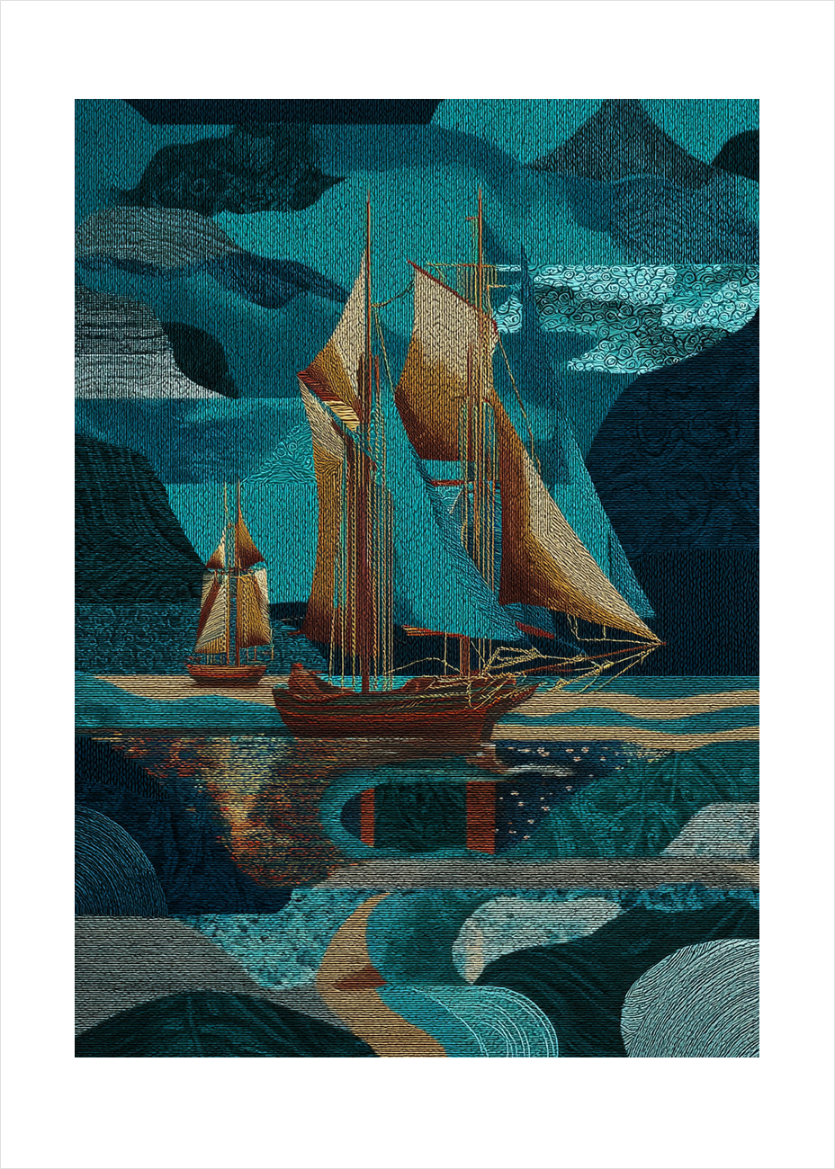 Sejlens sang under månen - No Frame, With White Border