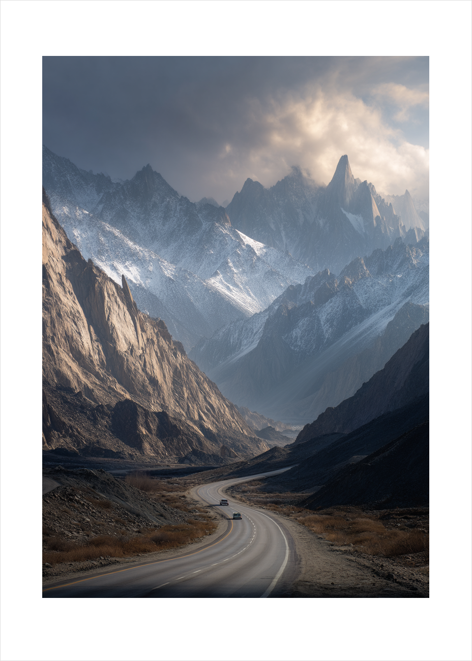 Bjergenes stille hjertebank - No Frame, With White Border