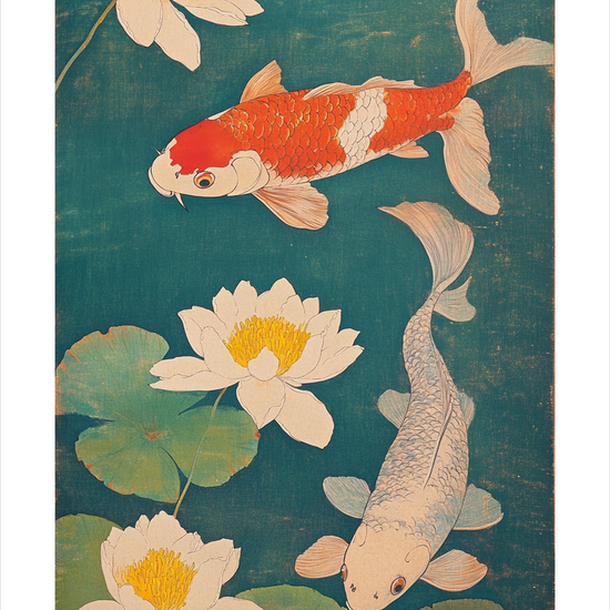 Vandets omgang med kobber og perlemor - No Frame, With White Border