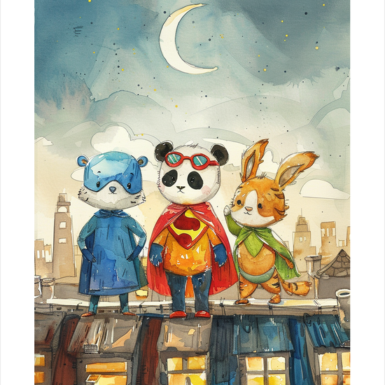 Måneskinets stille helte - No Frame, With White Border