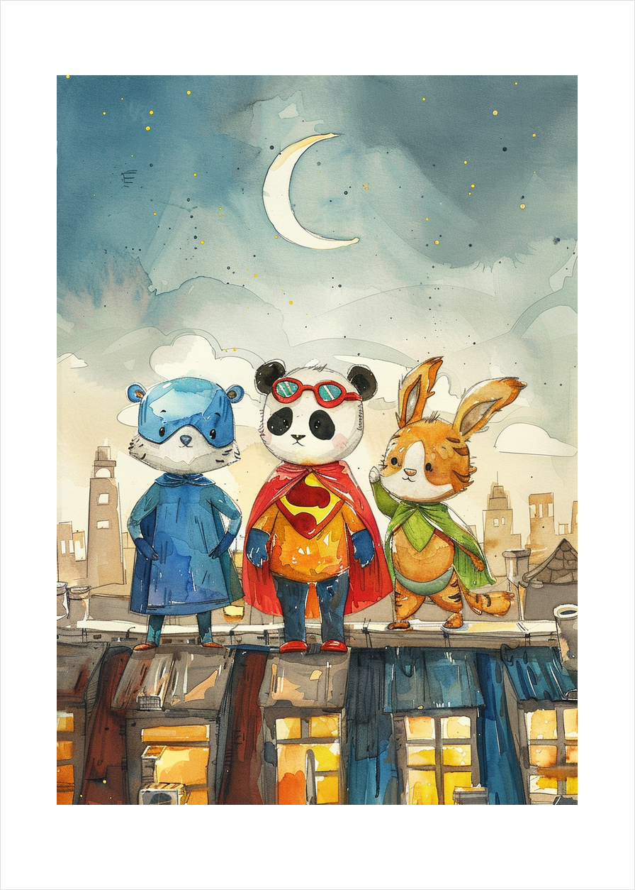 Måneskinets stille helte - No Frame, With White Border