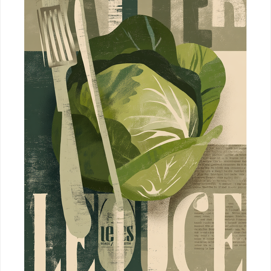 Knasende grøn symfoni - No Frame, With White Border