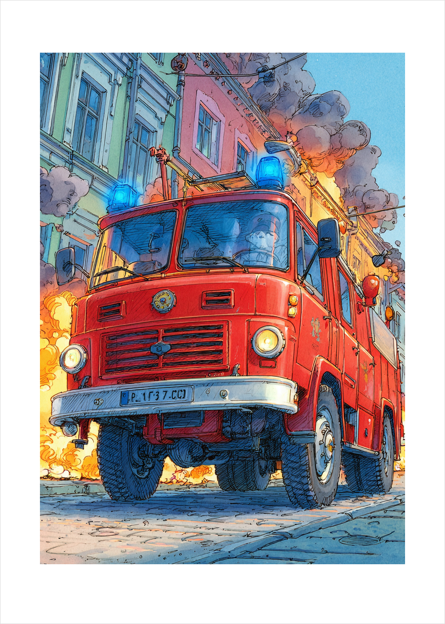 Sirenernes brændende klang - No Frame, With White Border