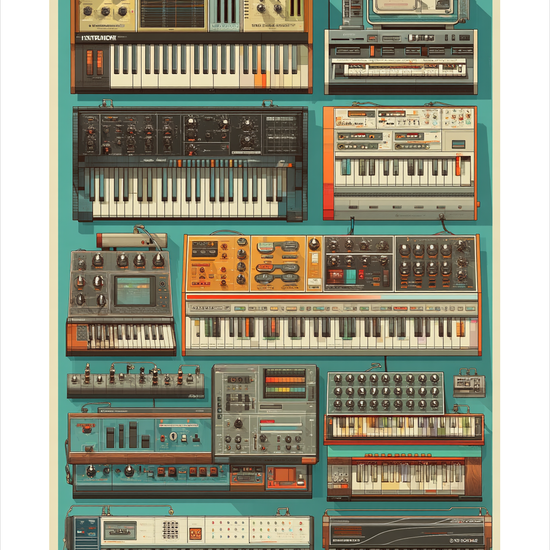 Elektronisk klang af nostalgi - No Frame, With White Border