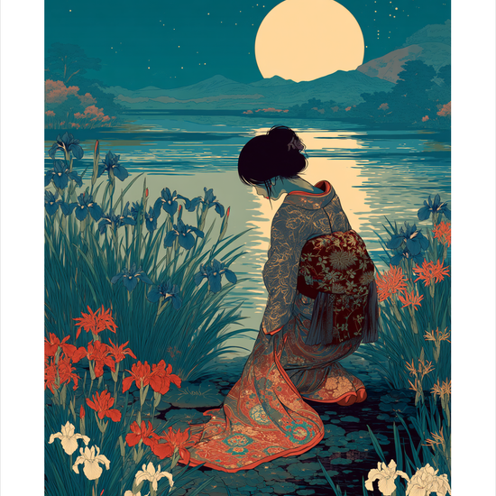 Måneskinets bløde hvisken - No Frame, With White Border