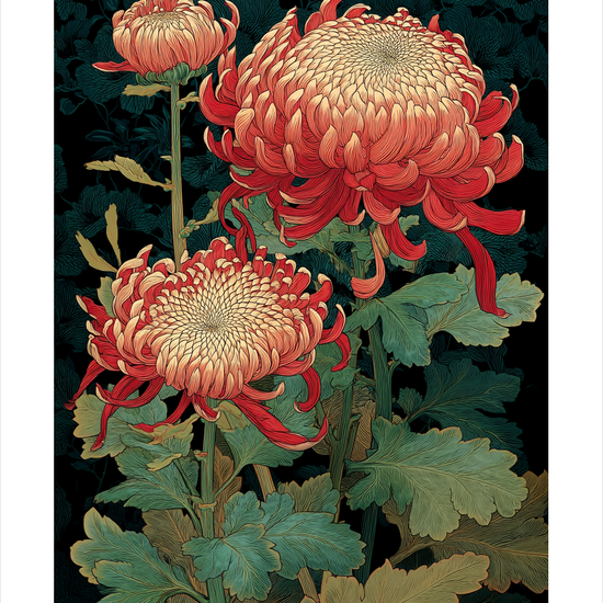 Fløjlsblomsternes varme hvisken - No Frame, With White Border