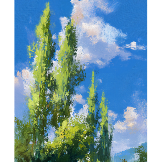 Duften af sommerhimlen - No Frame, With White Border