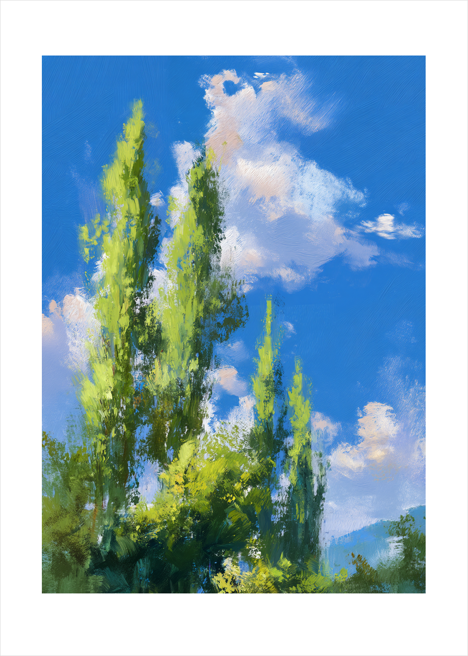 Duften af sommerhimlen - No Frame, With White Border