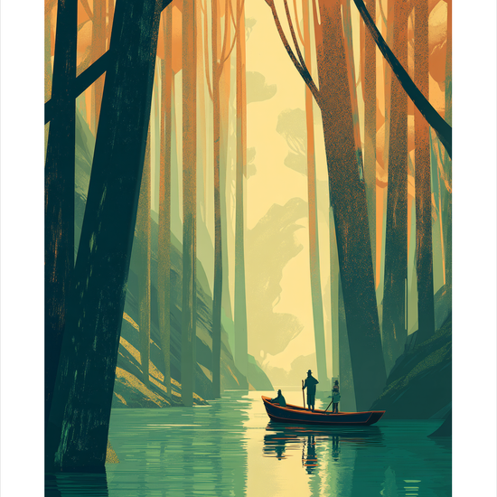 Skovens stille hvisken - No Frame, With White Border