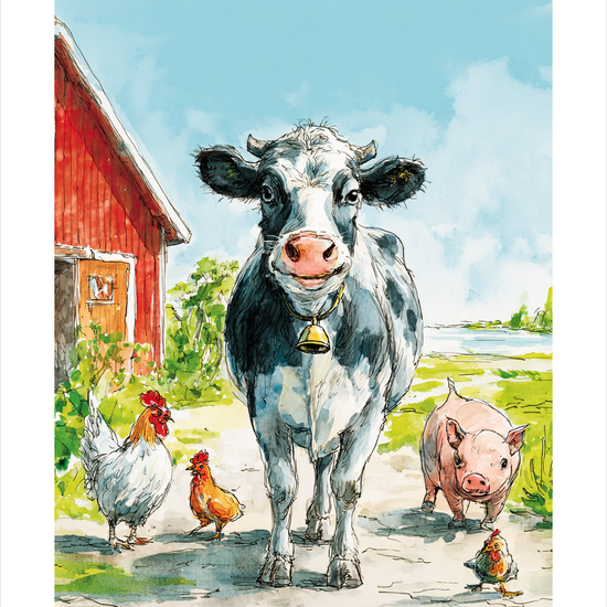 Klokkens lune sang - No Frame, With White Border