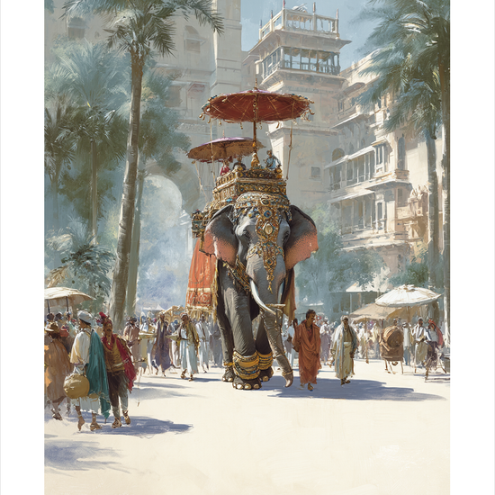 Byens tunge fodtrin - No Frame, With White Border