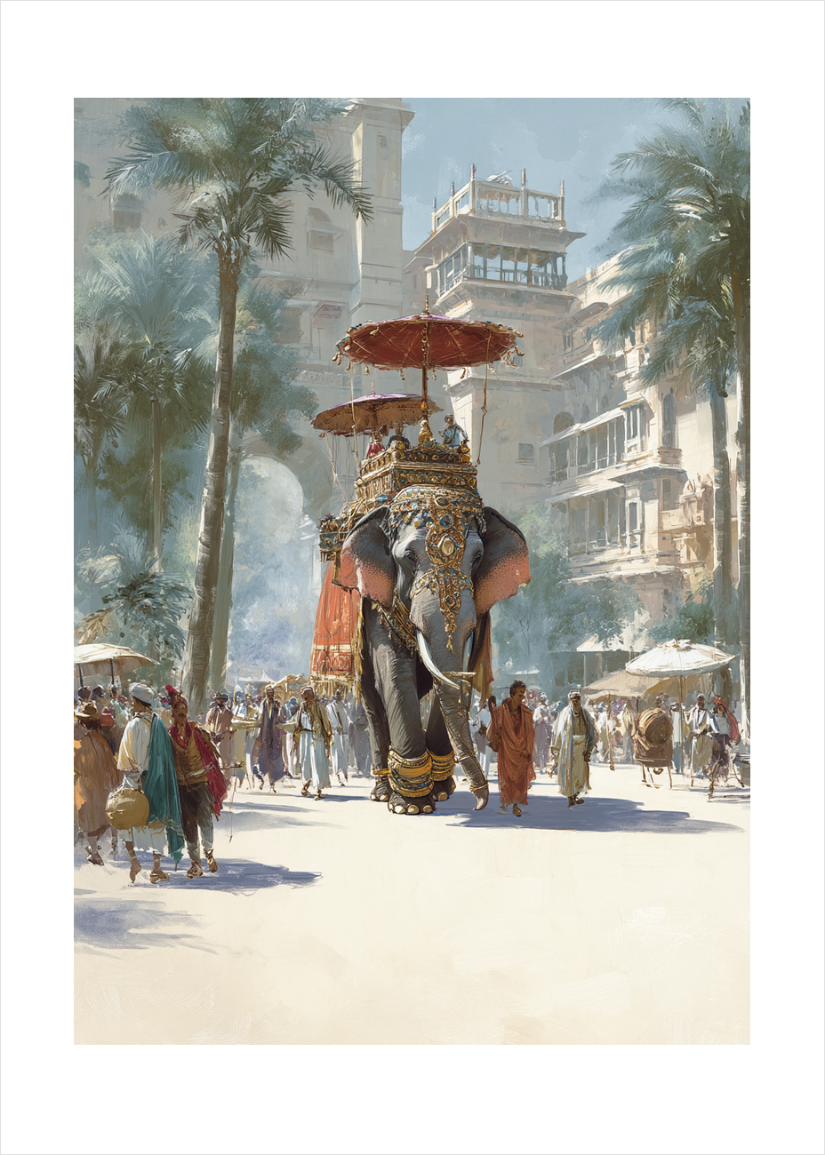 Byens tunge fodtrin - No Frame, With White Border