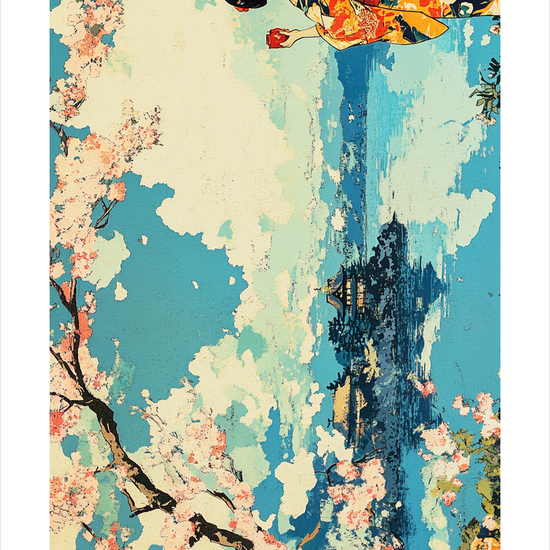 Afstandens teceremoni ved blå brudflader - No Frame, With White Border