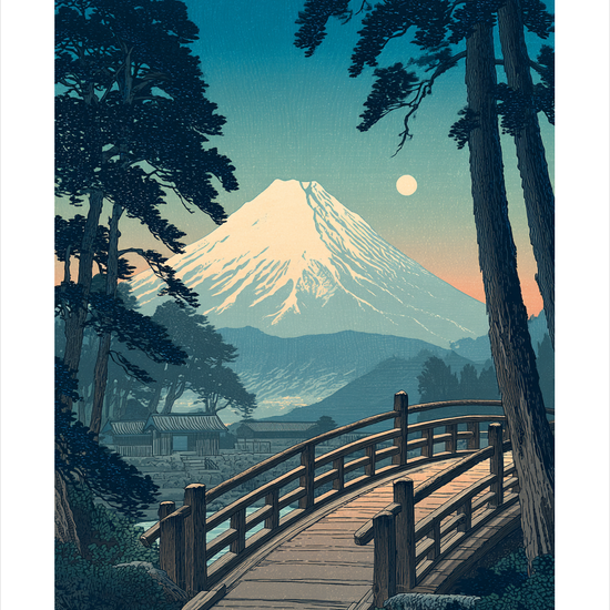 Broens hvisken mod månen - No Frame, With White Border