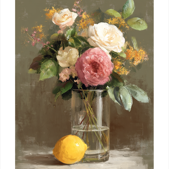 Hvisken af silke og citron - No Frame, With White Border