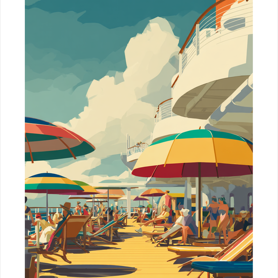 Længslen under parasoller - No Frame, With White Border