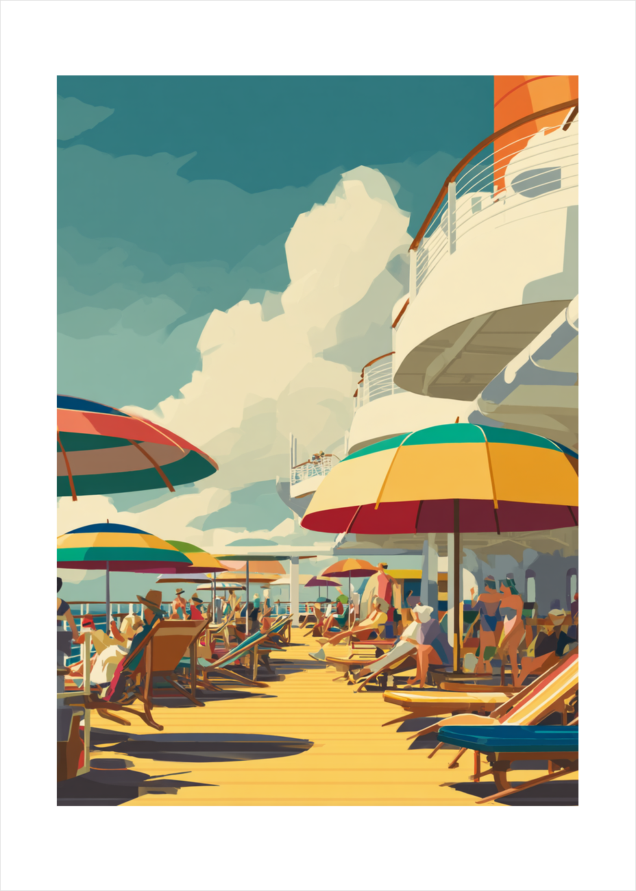 Længslen under parasoller - No Frame, With White Border