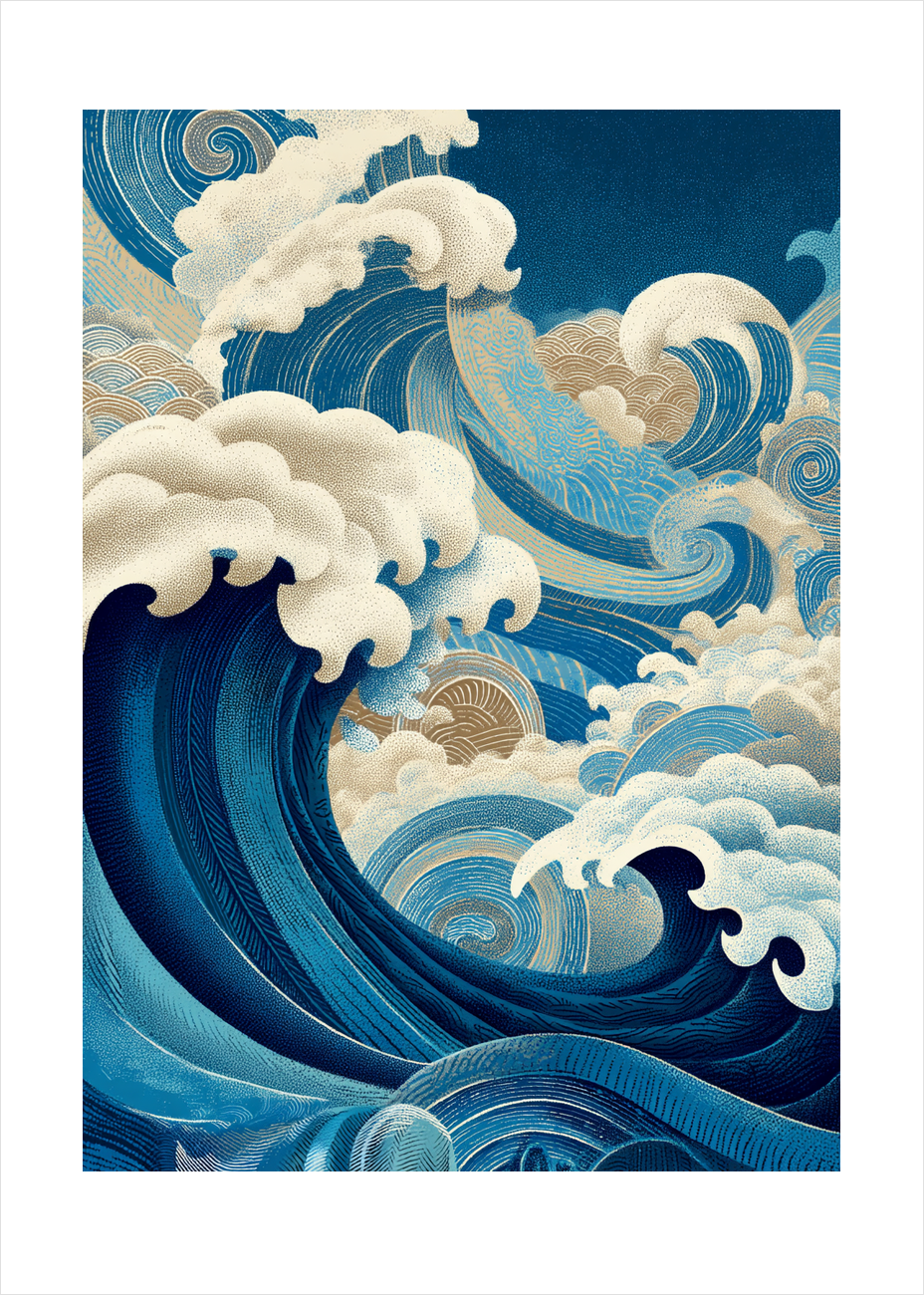 Lyden af havets sang - No Frame, With White Border