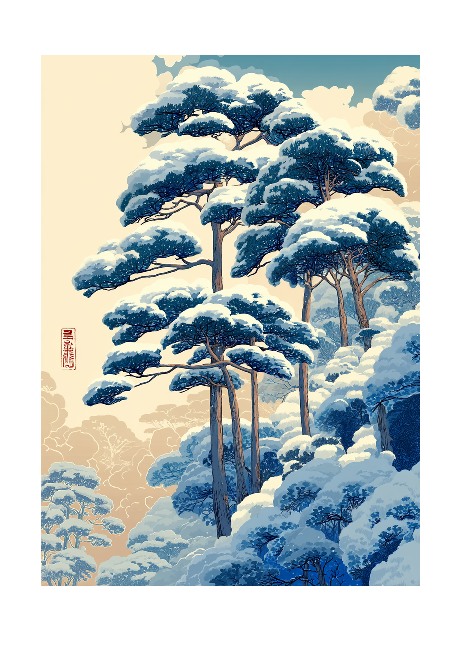 Stilhedens kolde åndedrag - No Frame, With White Border