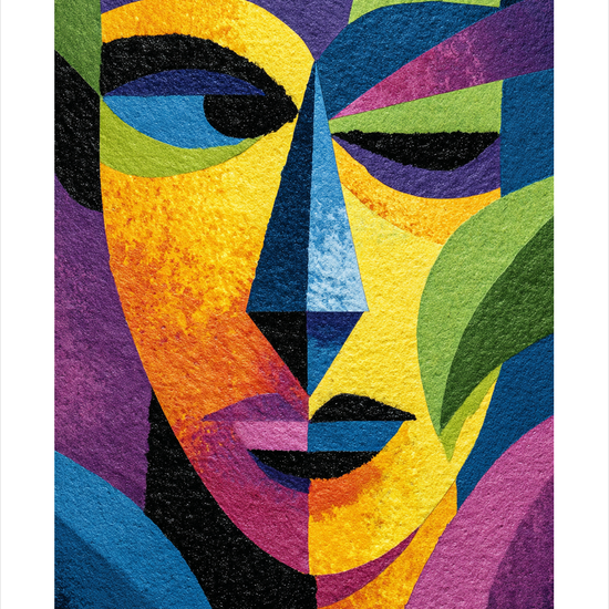 Stille hvisken af farver - No Frame, With White Border