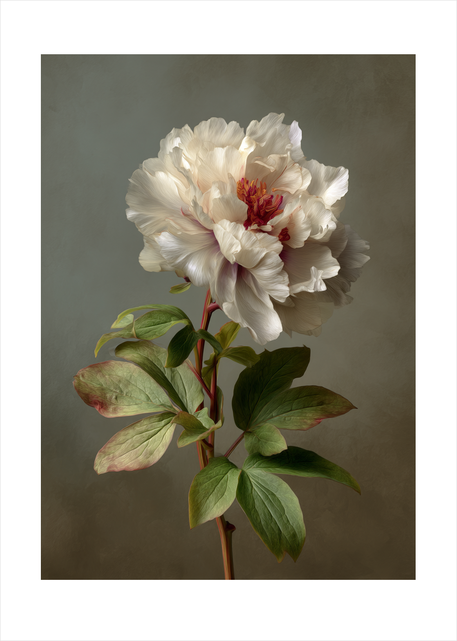 Silkesus i hvide lag - No Frame, With White Border