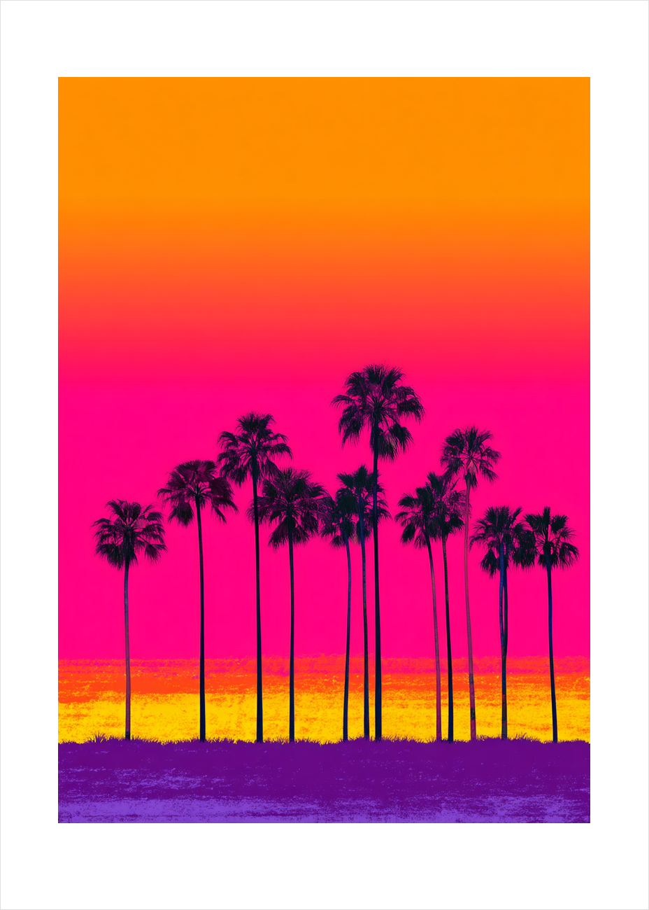 Sommerens sus i neon - No Frame, With White Border