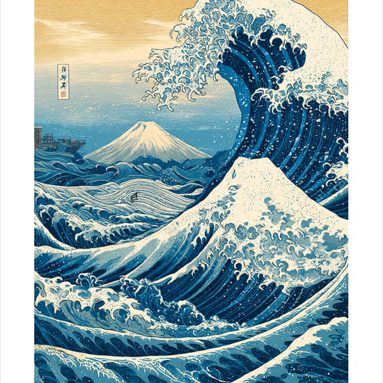 Saltet på tungen af bølger - No Frame, With White Border