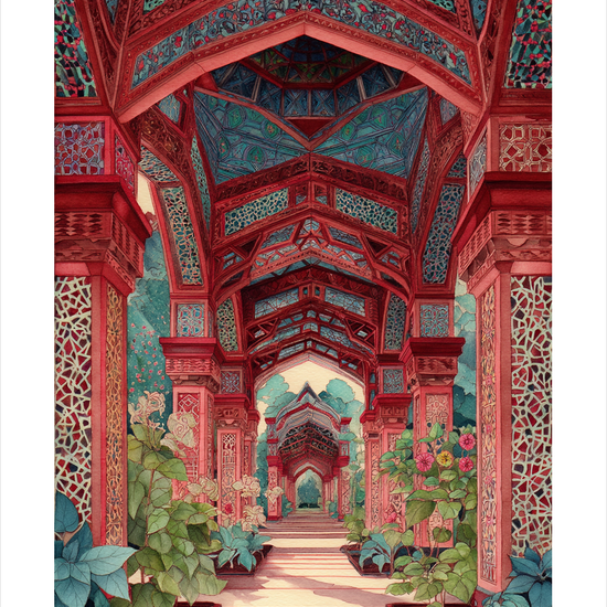 Silkens sus i søjlegangen - No Frame, With White Border