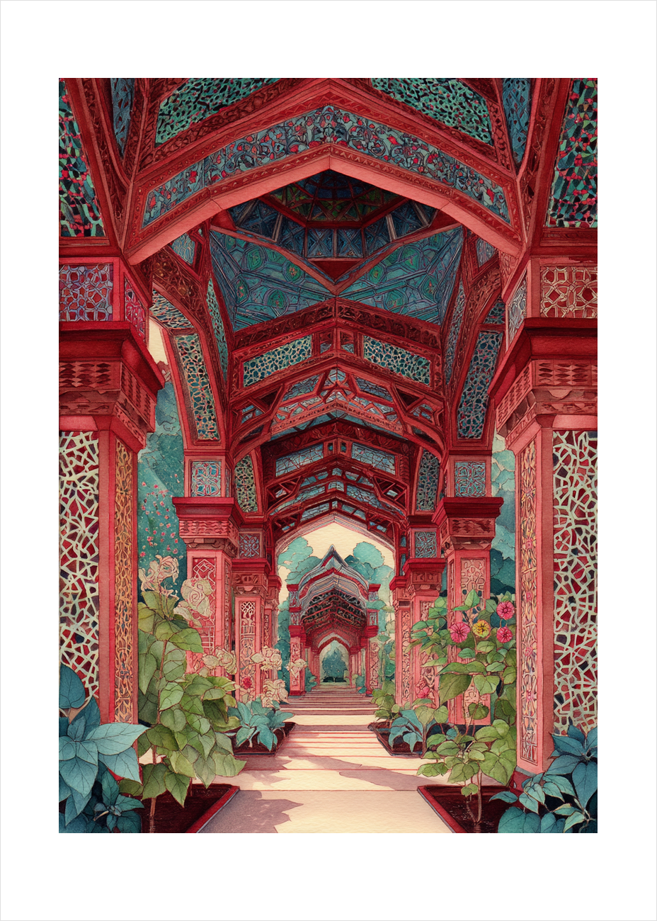 Silkens sus i søjlegangen - No Frame, With White Border