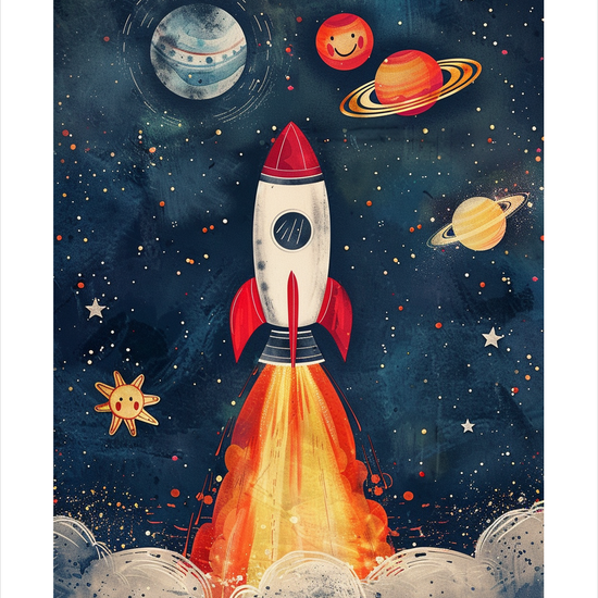 Ekko af kosmisk sus - No Frame, With White Border