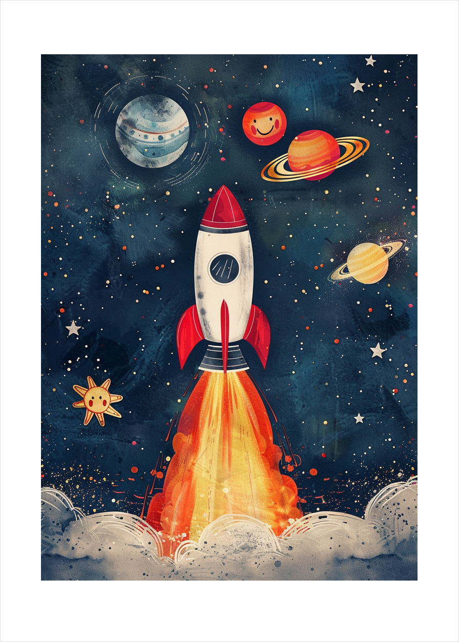 Ekko af kosmisk sus - No Frame, With White Border