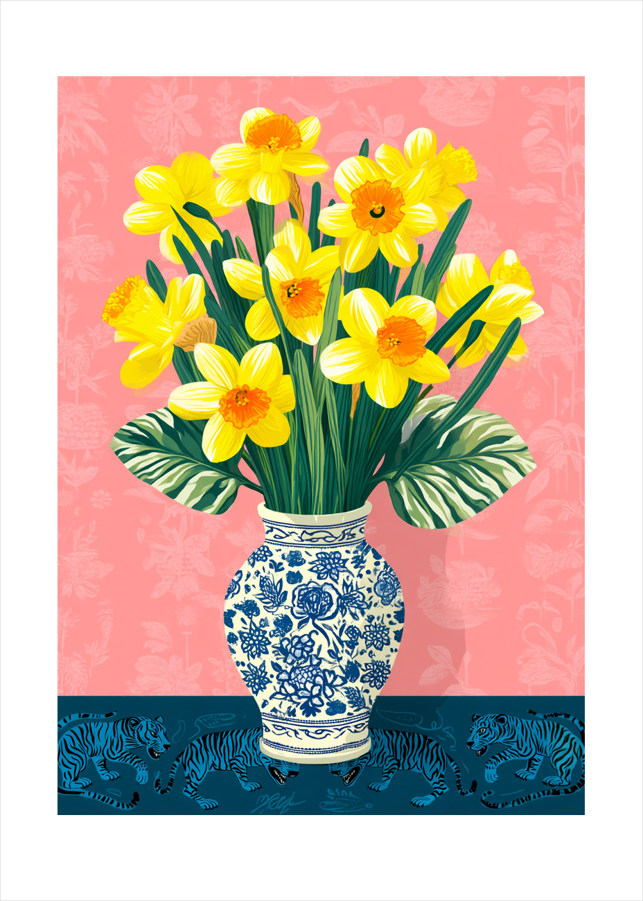 Forårets gule hvisken - No Frame, With White Border