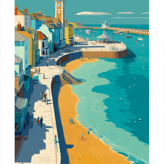 Havets sang ved molen - No Frame, With White Border