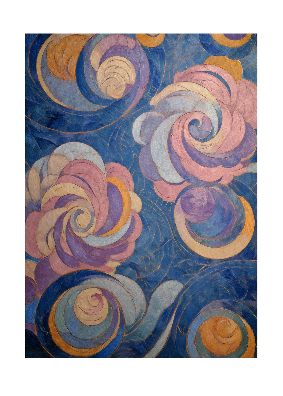 Himlens sagte farvesus - No Frame, With White Border