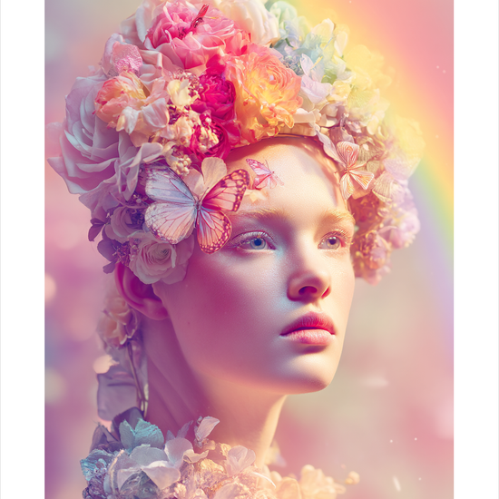 Regnbuens bløde hvisken - No Frame, With White Border