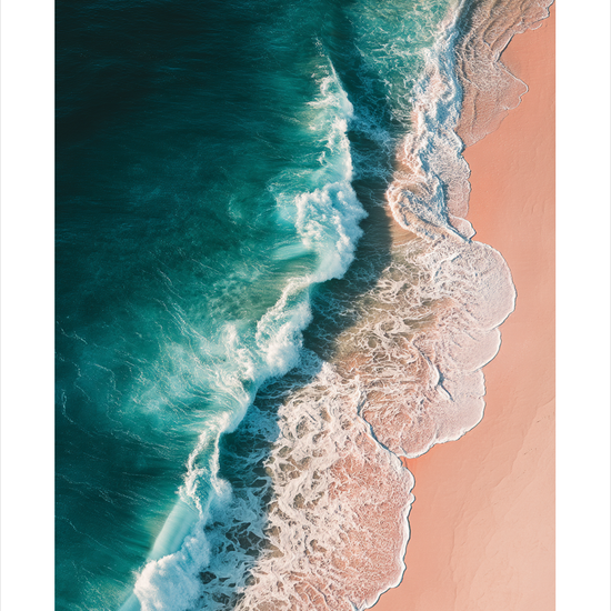 Havets hvisken mod sand - No Frame, With White Border