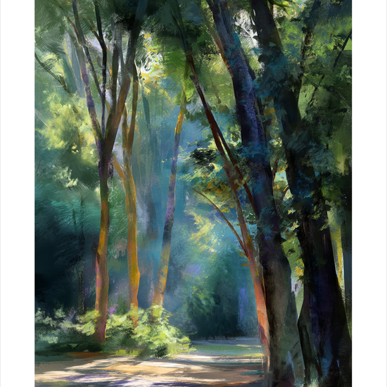 Skovens bløde hvisken - No Frame, With White Border