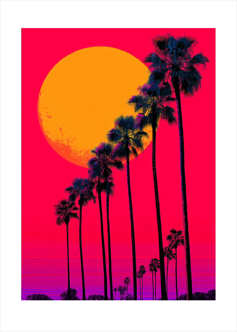 Hvisken af palmer - No Frame, With White Border