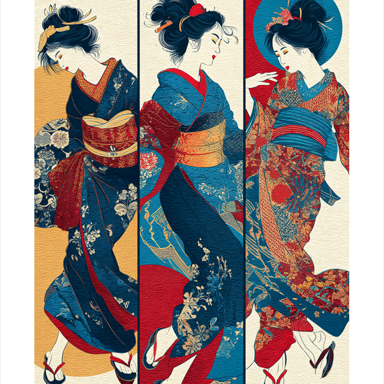 Hviskende silke i dans - No Frame, With White Border