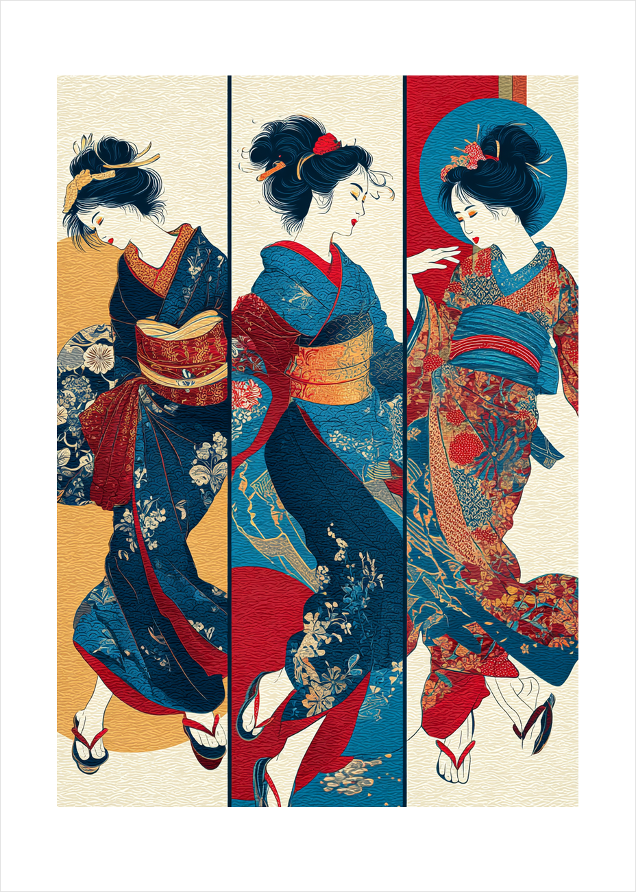 Hviskende silke i dans - No Frame, With White Border