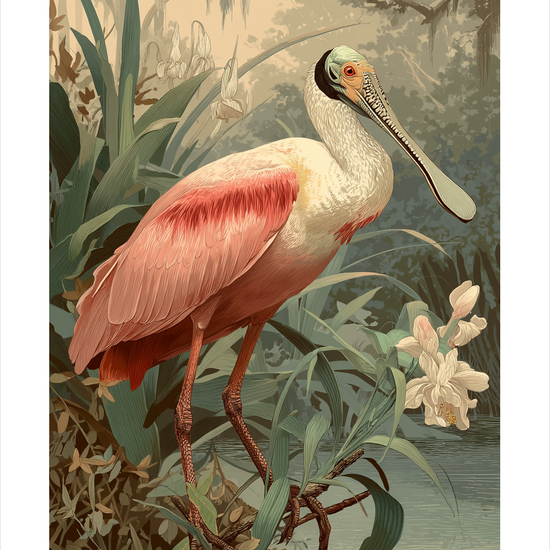 Salt på silkefjer - No Frame, With White Border