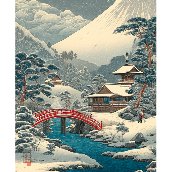 Sneens hvisken ved broen - No Frame, With White Border