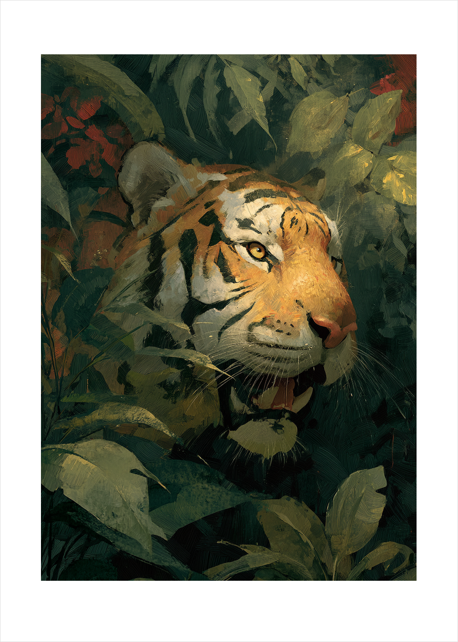 Tigerens stille hvisken - No Frame, With White Border