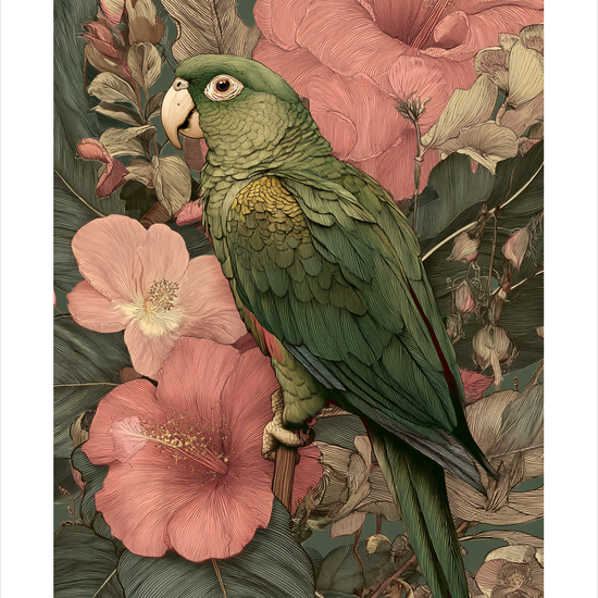 Tropens hvisken i fjer - No Frame, With White Border