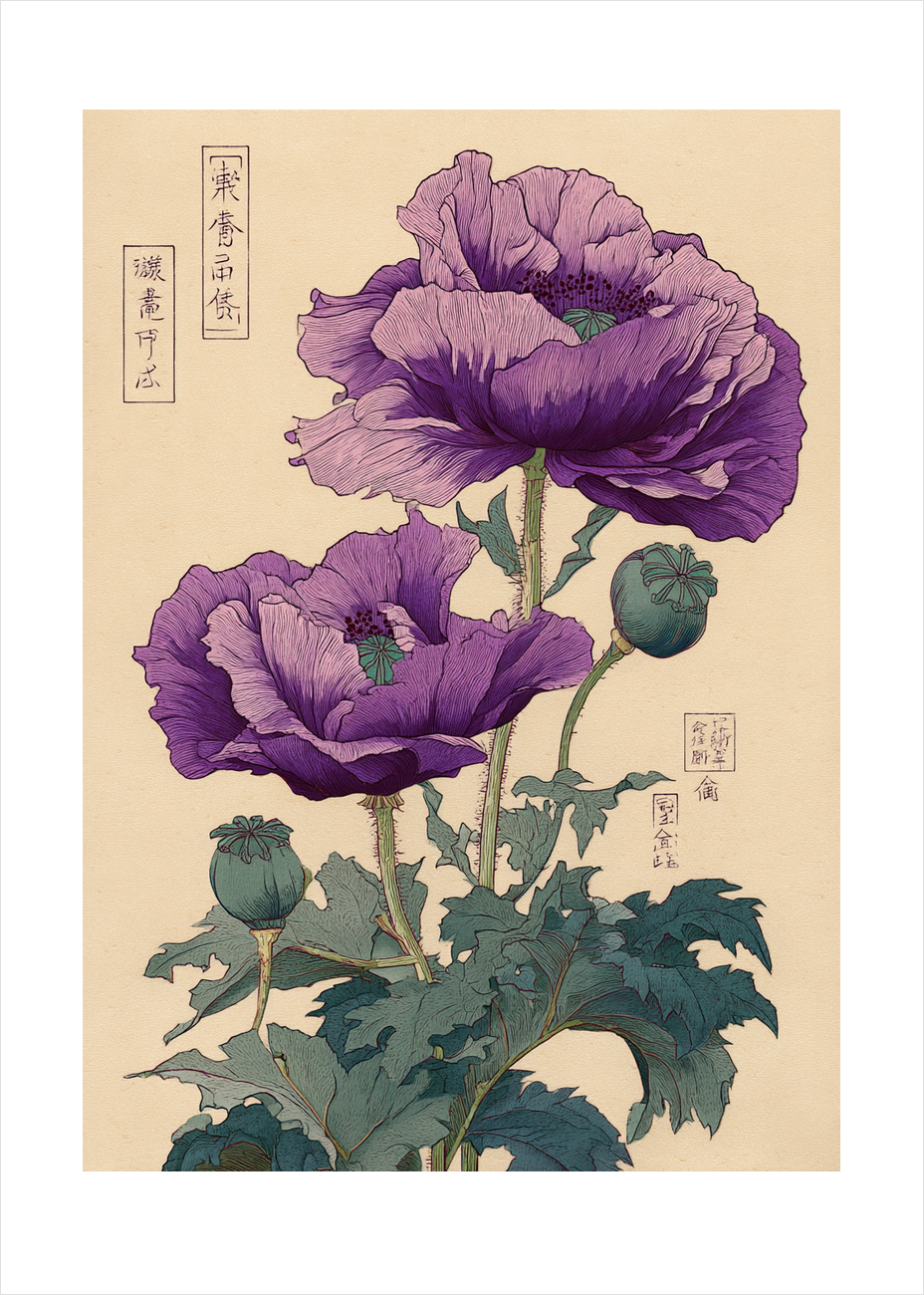 Hvisken fra lilla kronblade - No Frame, With White Border