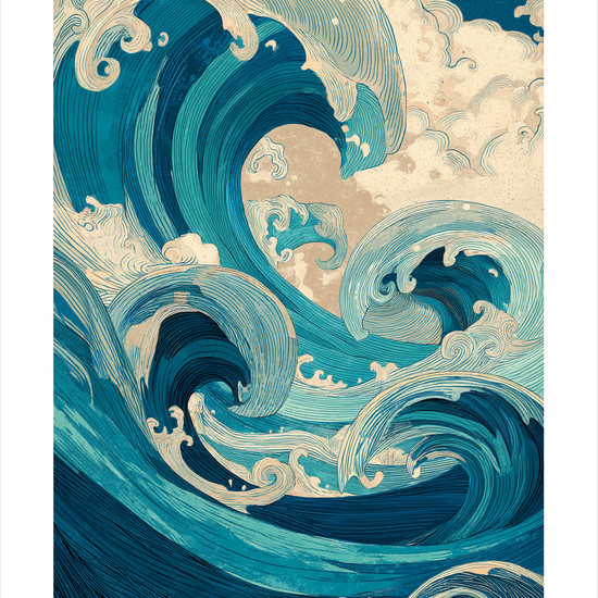 Smagen af salt og storm - No Frame, With White Border